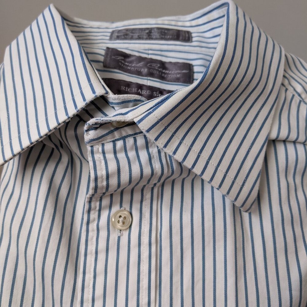 Daniel Cremieux 16.5x35 Dress Shirt - Blue/White - Picture 9 of 9